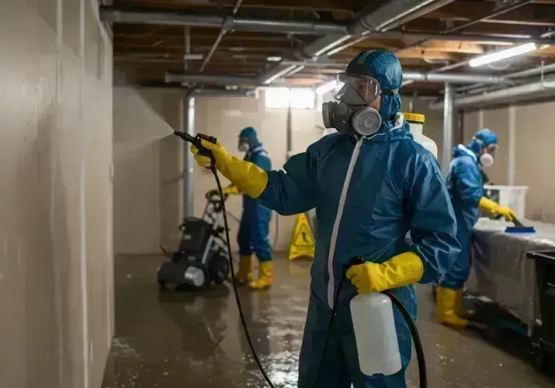 Basement Sanitization and Antimicrobial Treatment process in Aguanga, CA